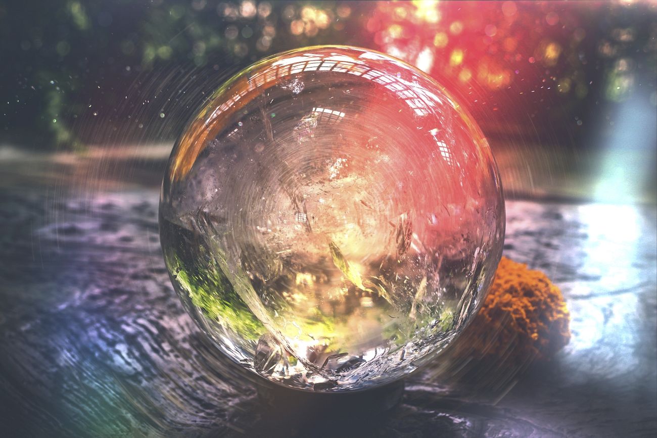 Beautiful crystal ball or an